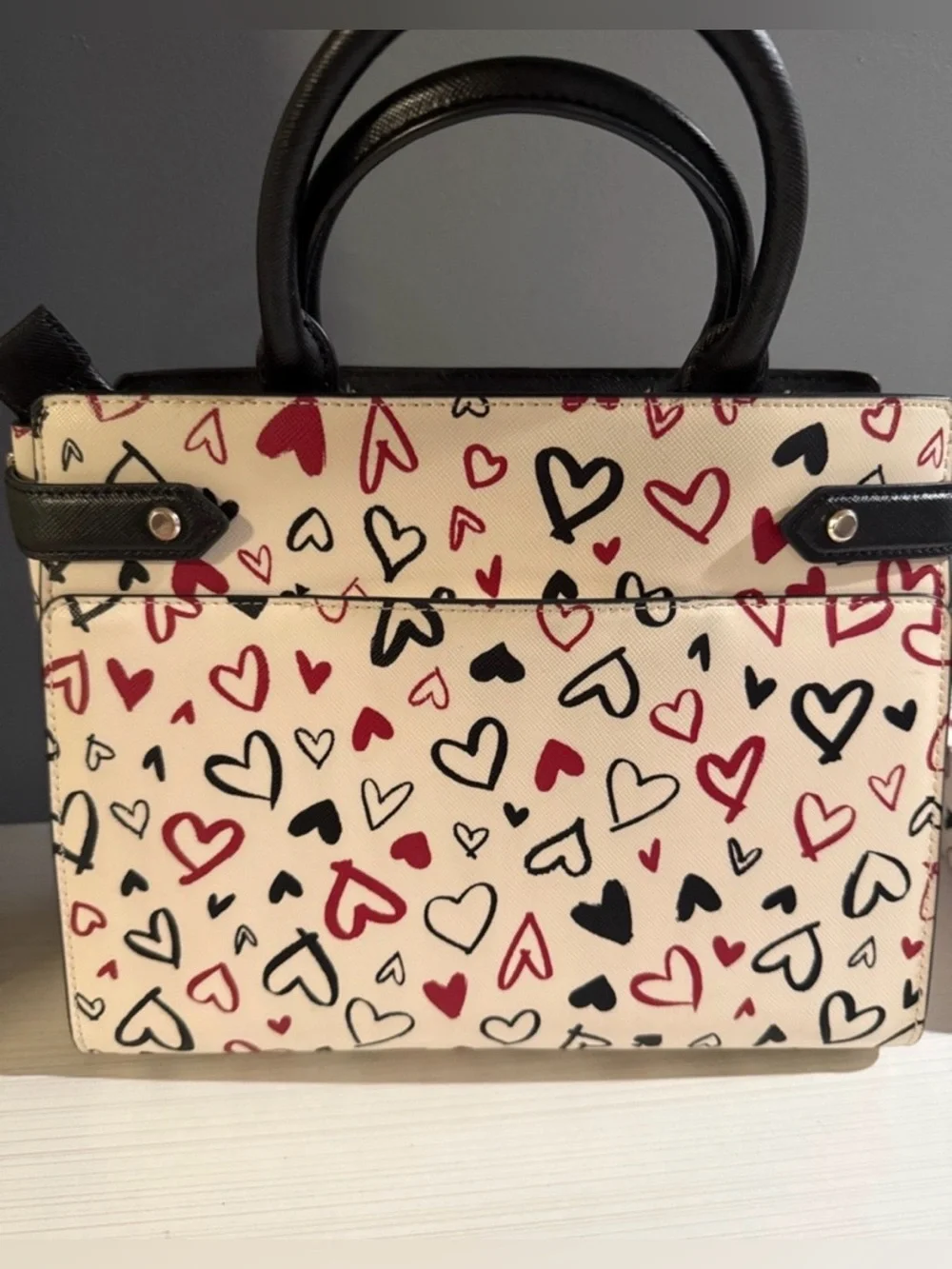 Kate Spade New York Staci Medium Satchel scribble hearts w/matching wallet NWOT - Picture 12 of 12